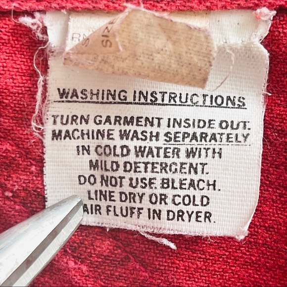 Vintage Rocky Mountain Jeans Bareback Deep Red RARE Pleats Denim Cotton 90s 80s - Picture 10 of 12